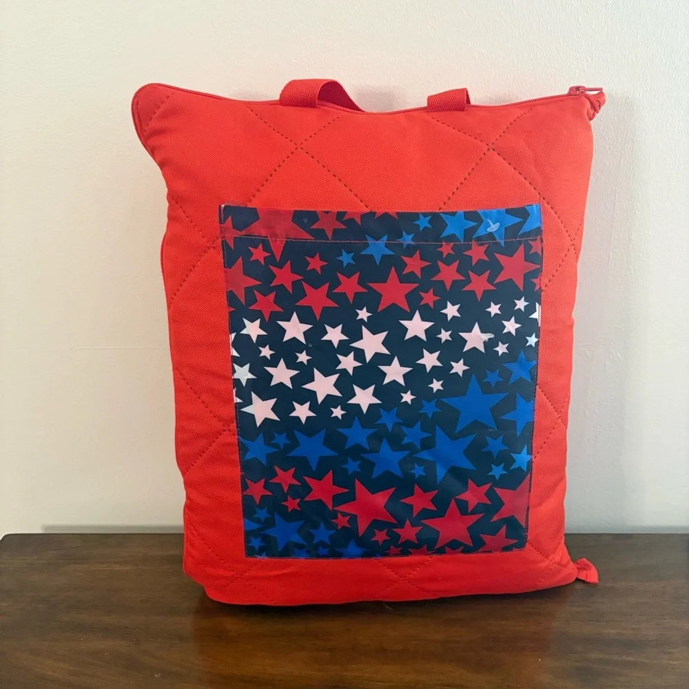 Red White Blue USA July 4th Beach Picnic Utility Blanket 5’ X 6’ outdoor cabin